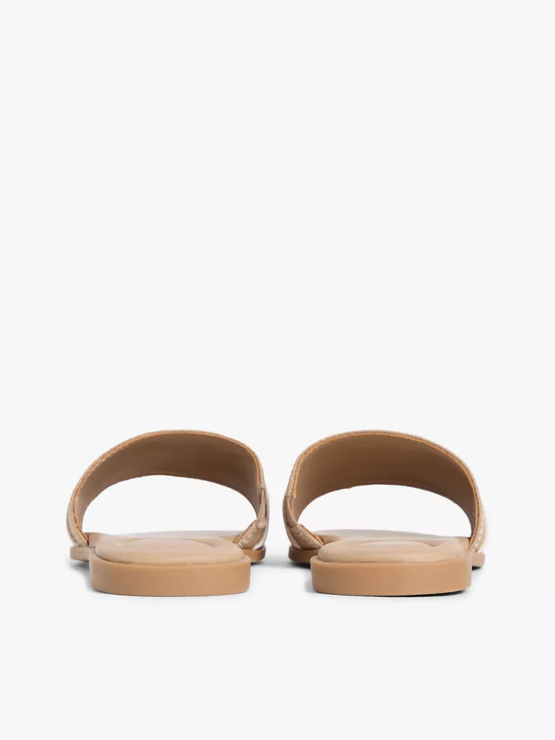 Thumbnail: Tommy Hilfiger Webbing Logo Denim Slide Sandal - Size 38