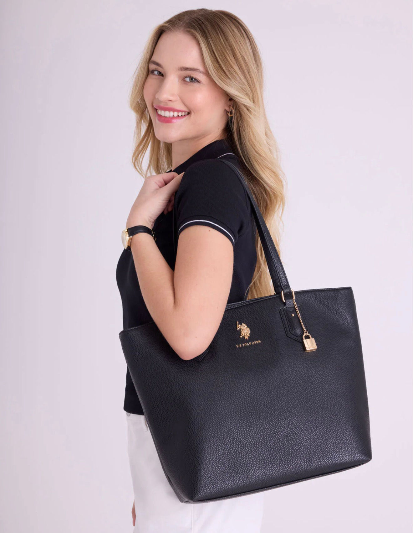 USPA Solid Lock Tote Bag