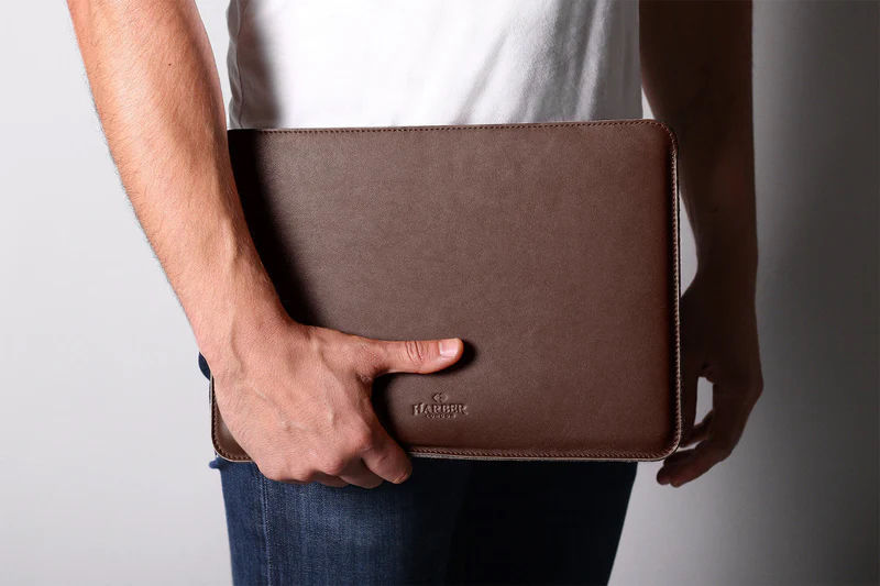 Thumbnail: Harber London Slim Leather MacBook 14” Sleeve Case