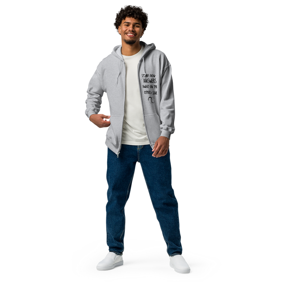 Miniature : VoV Unisex heavy blend zip hoodie with front quote