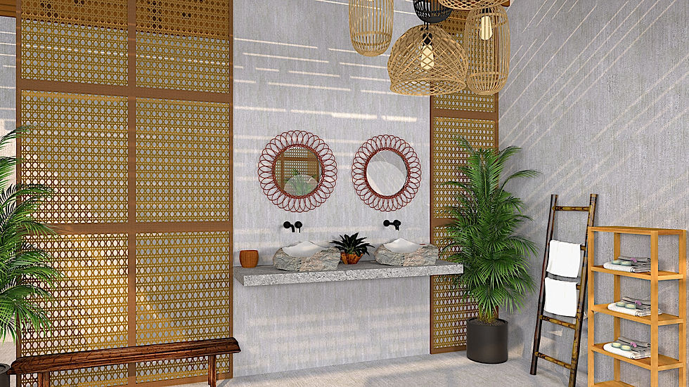 Villa Powder Room Design