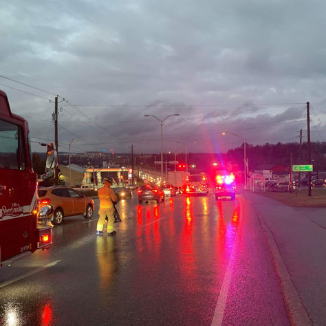 Collision impliquant deux véhicules à Sherbrooke