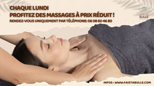 Chaque lundi, massages à prix réduit !