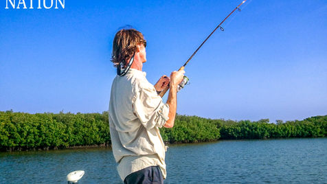 Hooked up on a nice Redfish