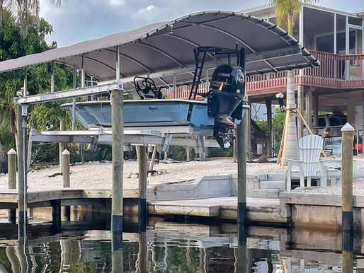 Skiff on a lift