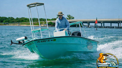 Barkley running his skiff out the pass