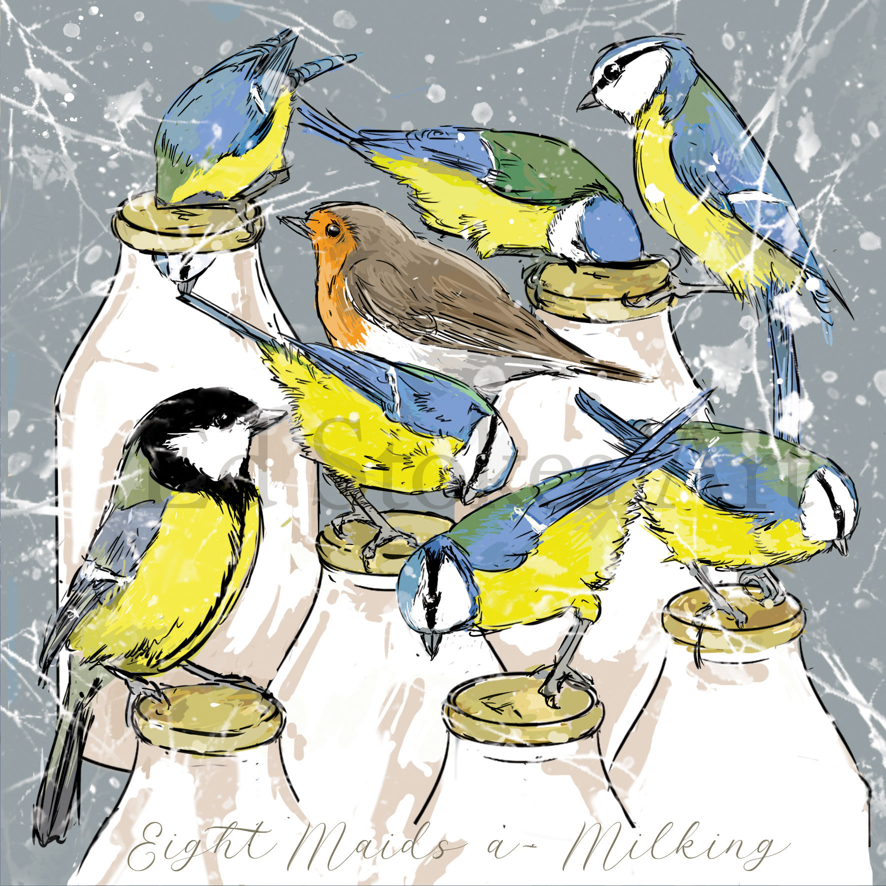 Eight Maids a - Milking