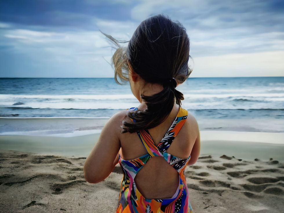 Open back swimsuit - easy on and off snaps