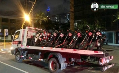 "Rolezinho" na orla de João Pessoa termina com nove motos apreendidas
