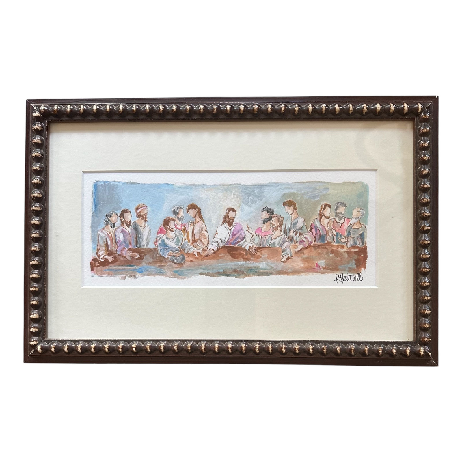 Custom framed Last Supper