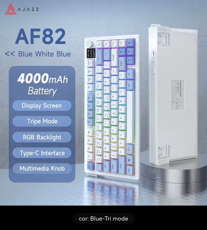 Thumbnail: AJAZZ AF82 RGB 75% Wireless/Wired Gaming Keyboard 82 Keys Win/Mac 4000mAh