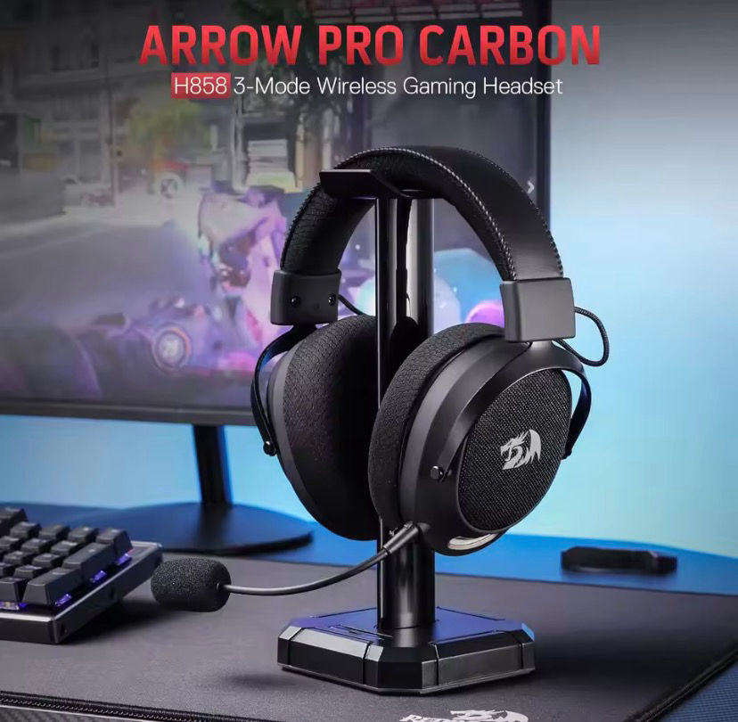 Thumbnail: Redragon H858 Gaming Headset, 2.4GHz/BT/Wired, Gray