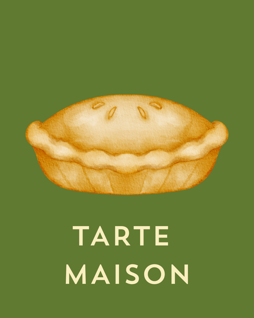 Tarte maison - Fruits et légumes Cendrée