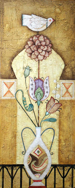 Jarrón izquierdo 65 x 26,5