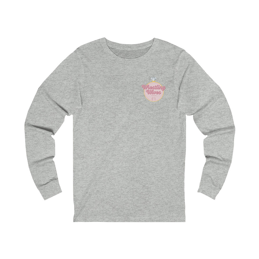 Thumbnail: Wrestling Wives Podcast Logo on Left ChestUnisex Jersey Long Sleeve Tee