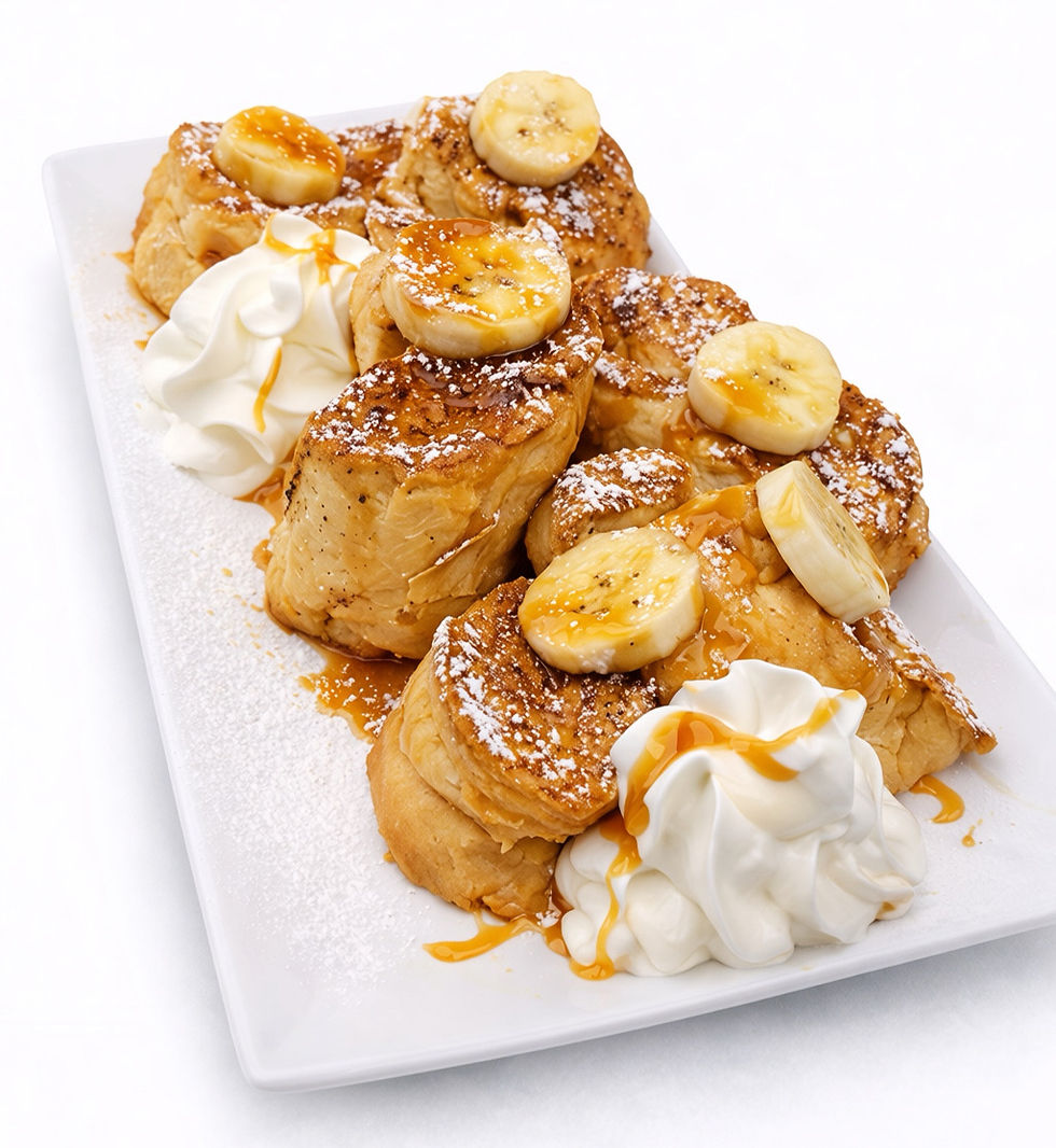 Stuffed Banana French Toast of Bread and Butter Cafe