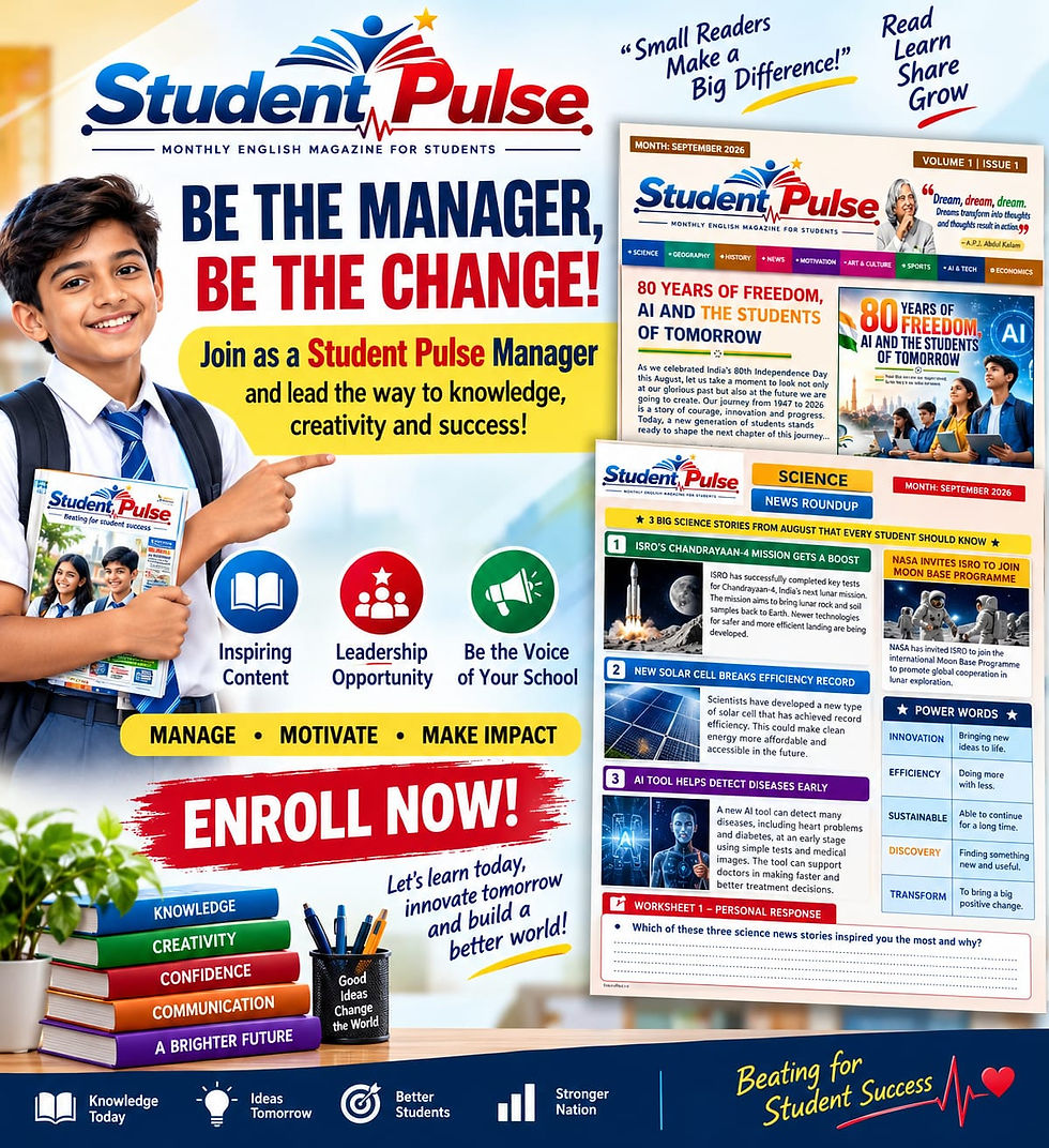 Student Pulse September 2026 magazine promotional cover