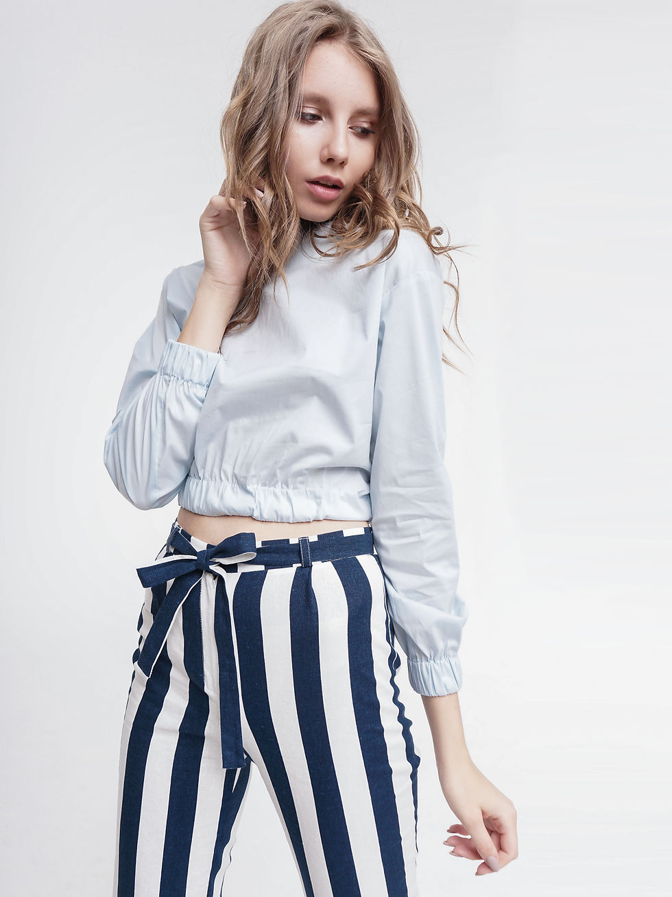 Thumbnail: Брюки зауженные из льна