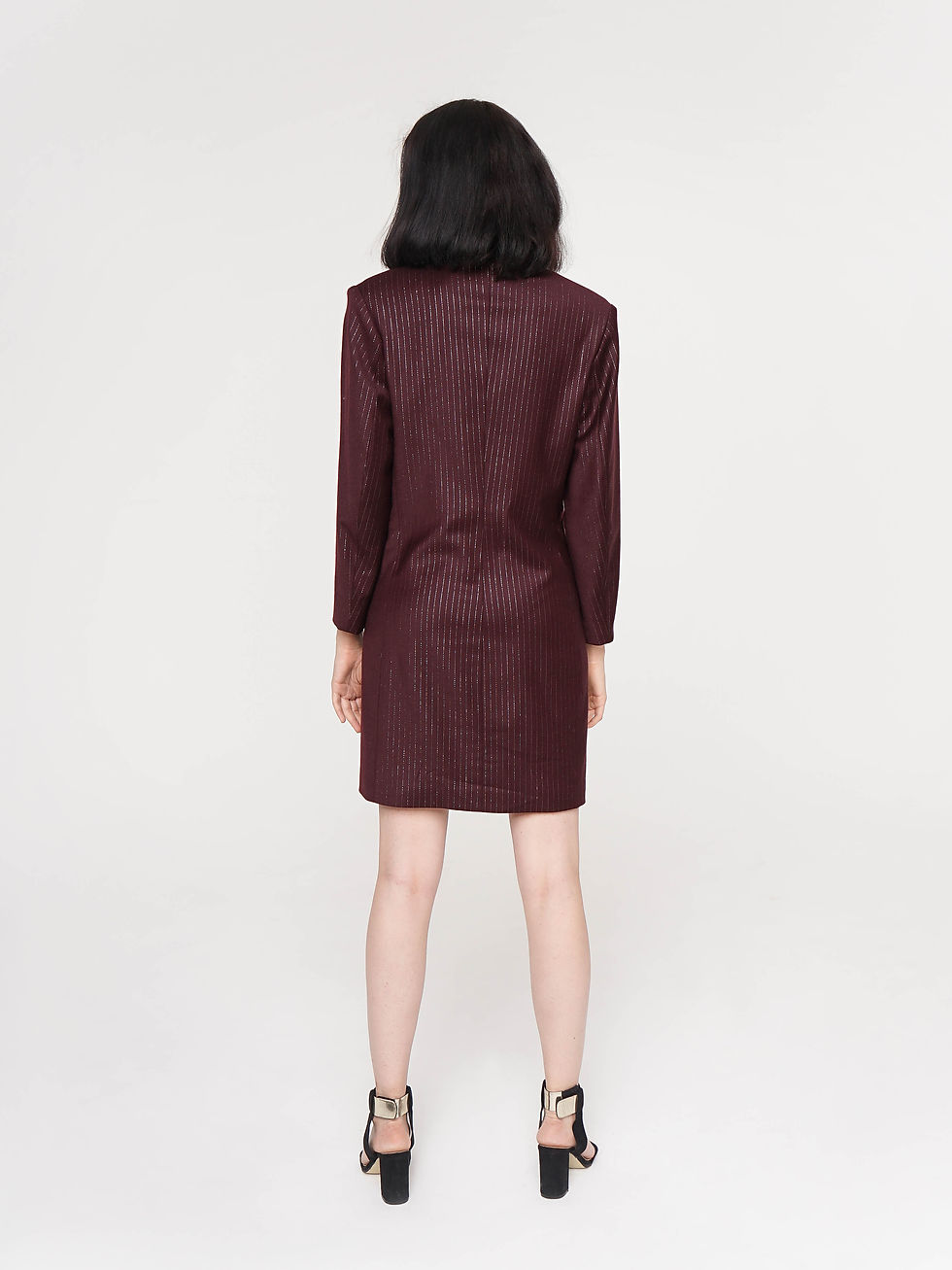 Thumbnail: Двубортное платье-жакет "Blaze" из итальянской костюмной шерсти с люрексом