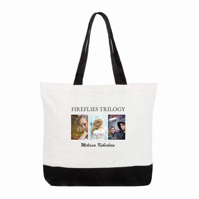 Fireflies Trilogy Canvas two-tone tote bag