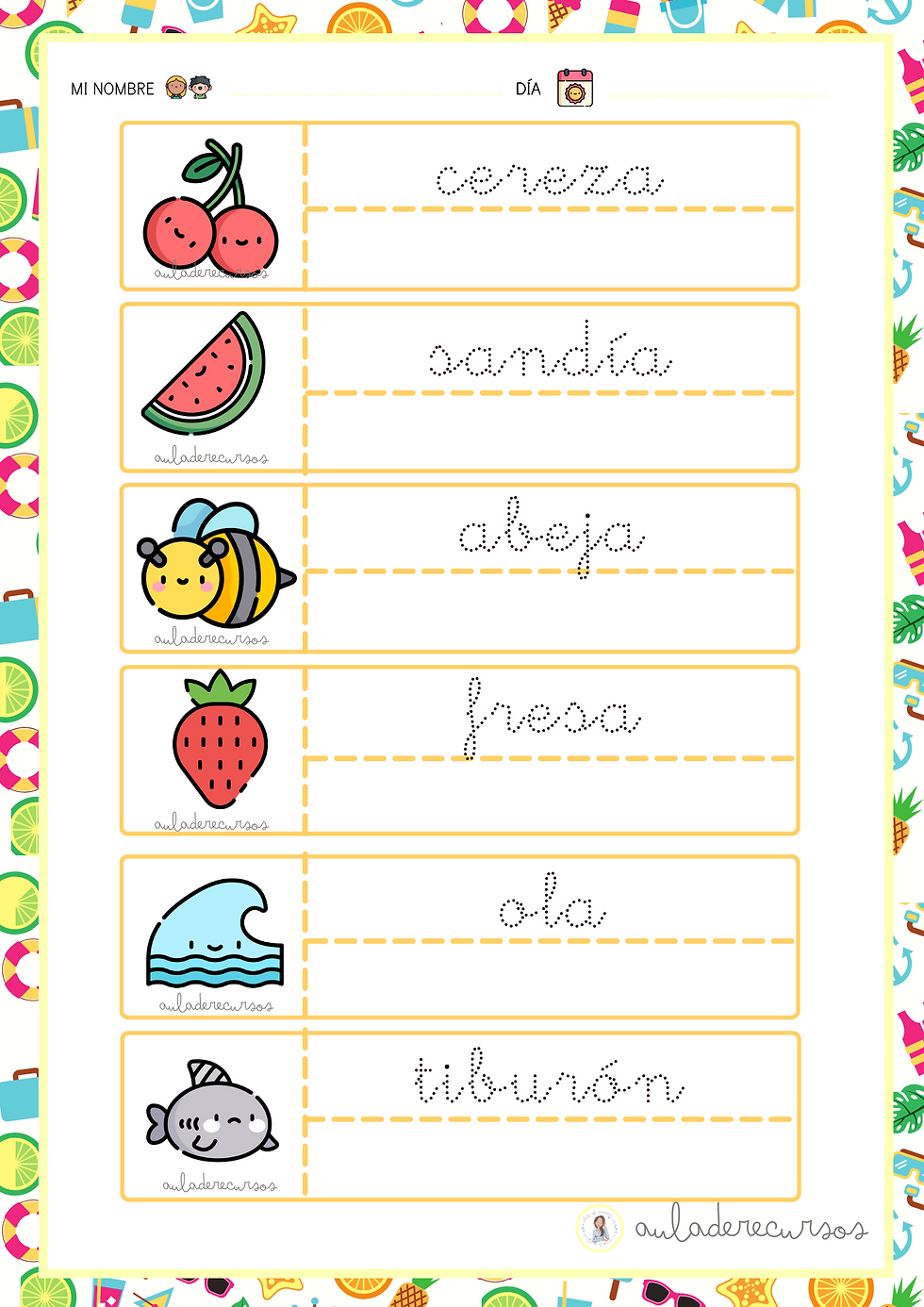Miniatura: Cuaderno de vocabulario minúsculas