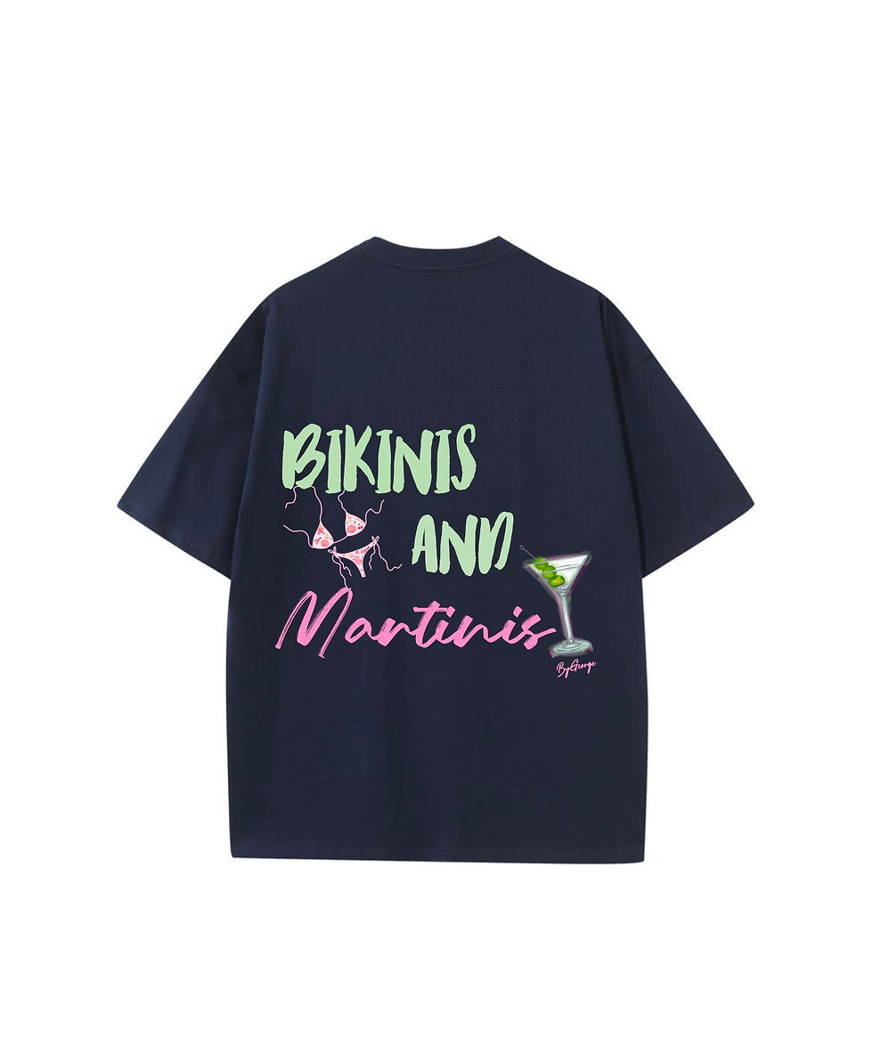 Thumbnail: Bikinis & martinis oversized tee 