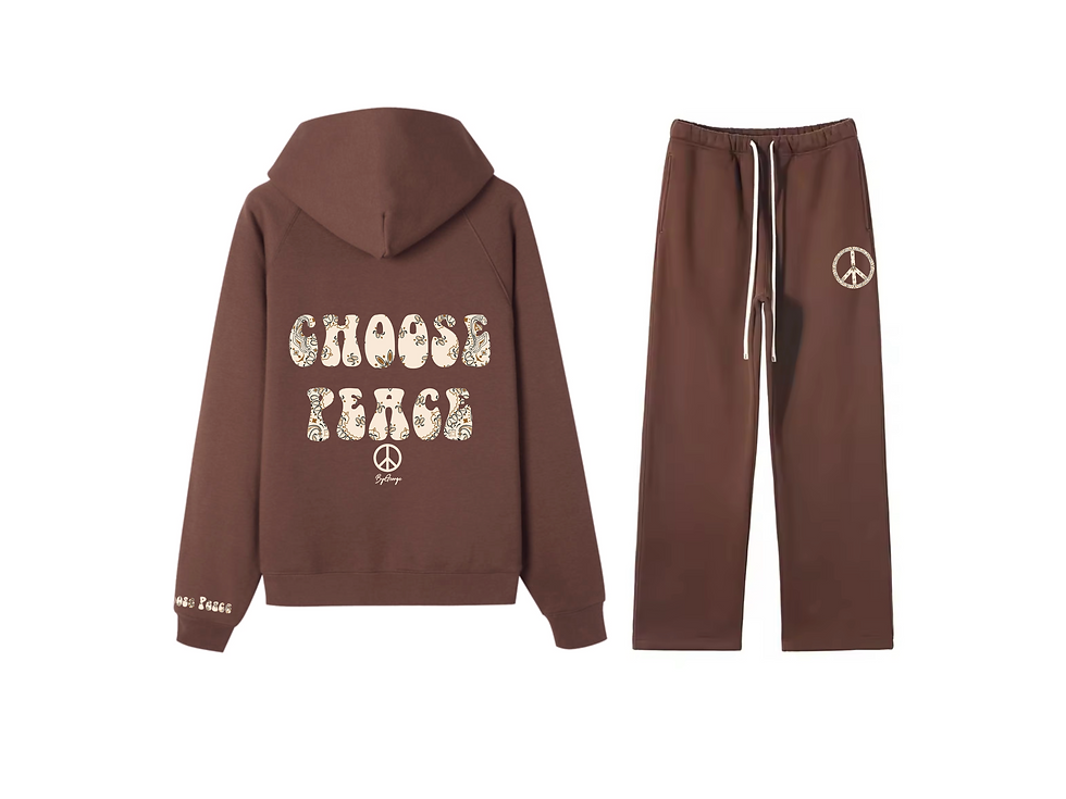 Choose peace straight leg tracksuit