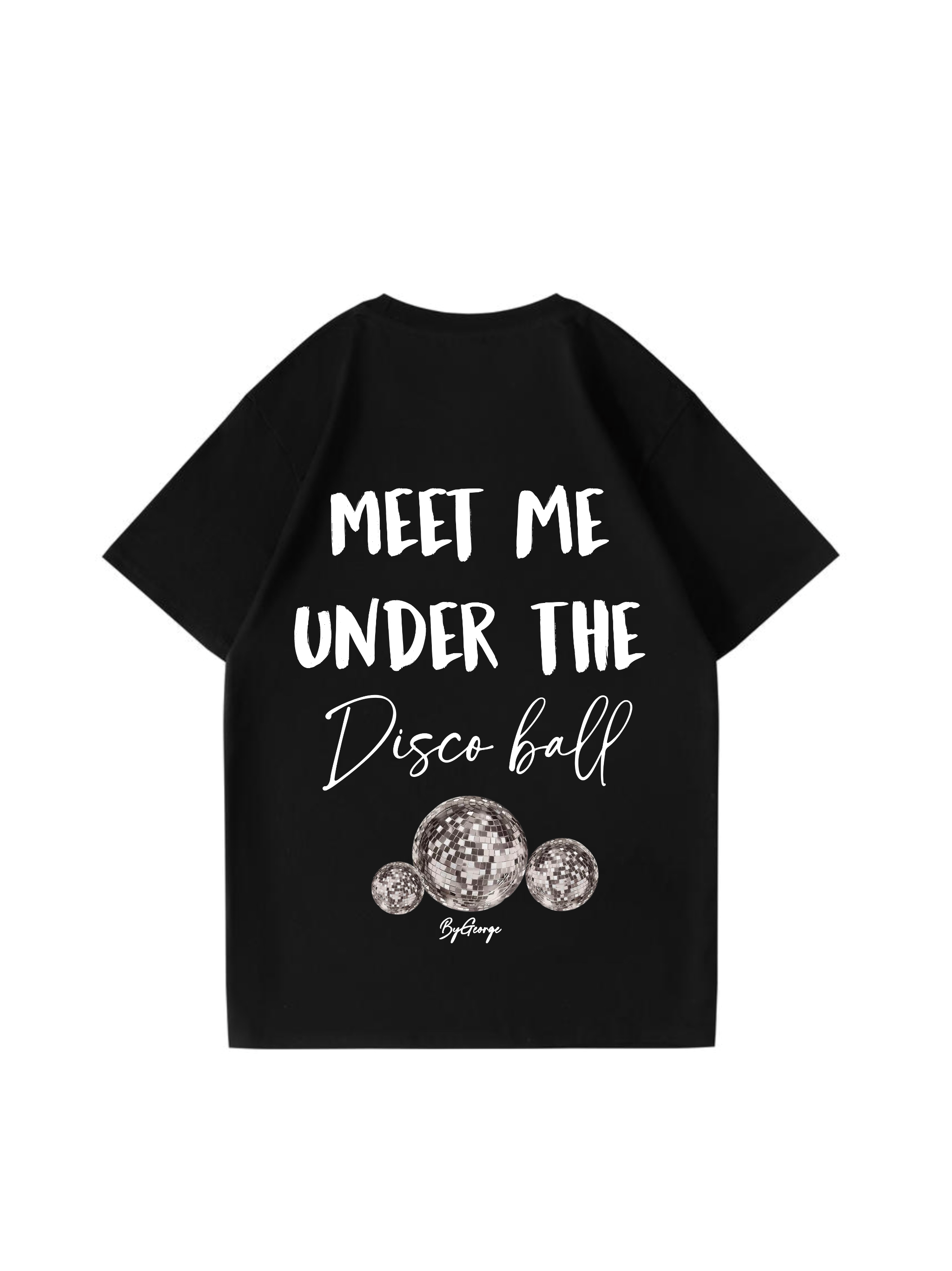 Meet me under the disco ball oversized tee 