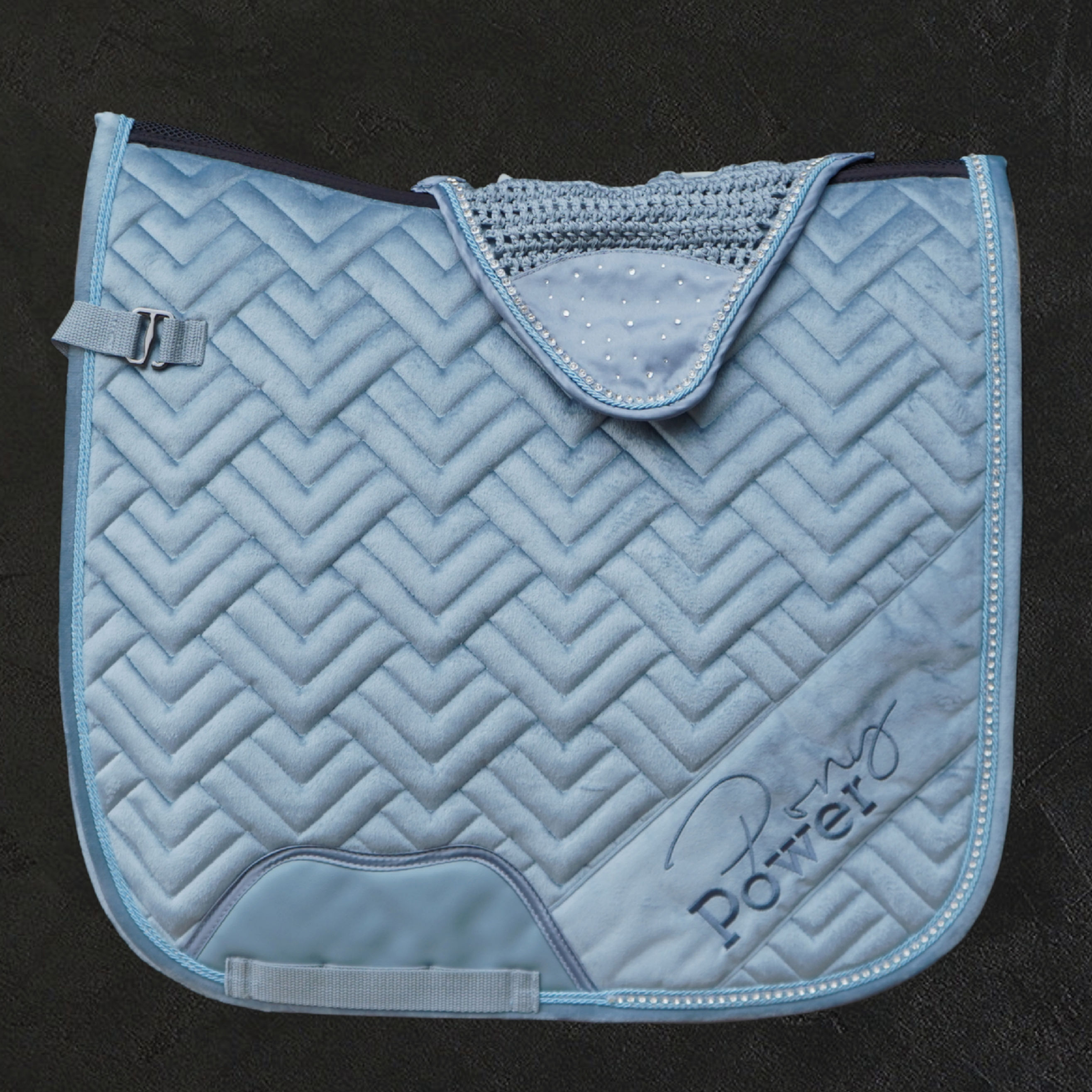 MESH x SAMT SCHABRACKE | "Ocean Grey" hellblau | PONYPOWER