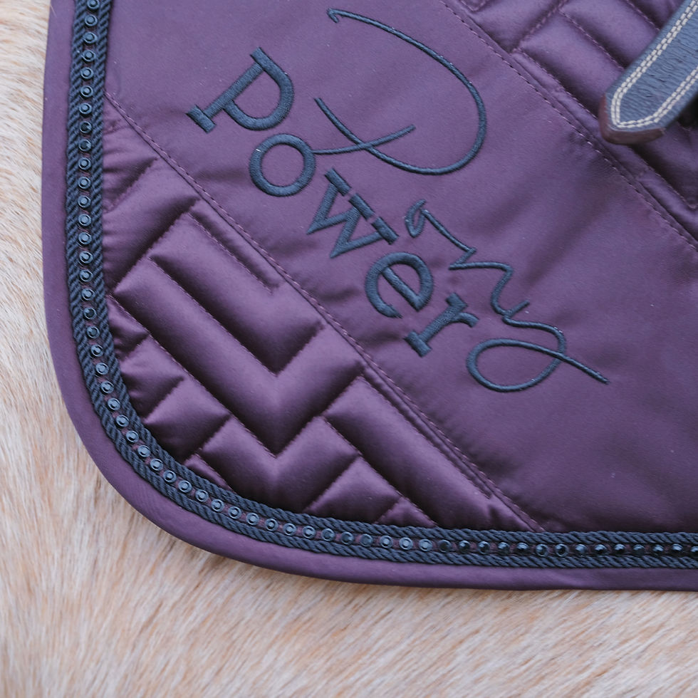 Thumbnail: Hemp  x 3D Mesh Schabracke "Wild Berry"  in dunklem Lila | "PONYPOWER"