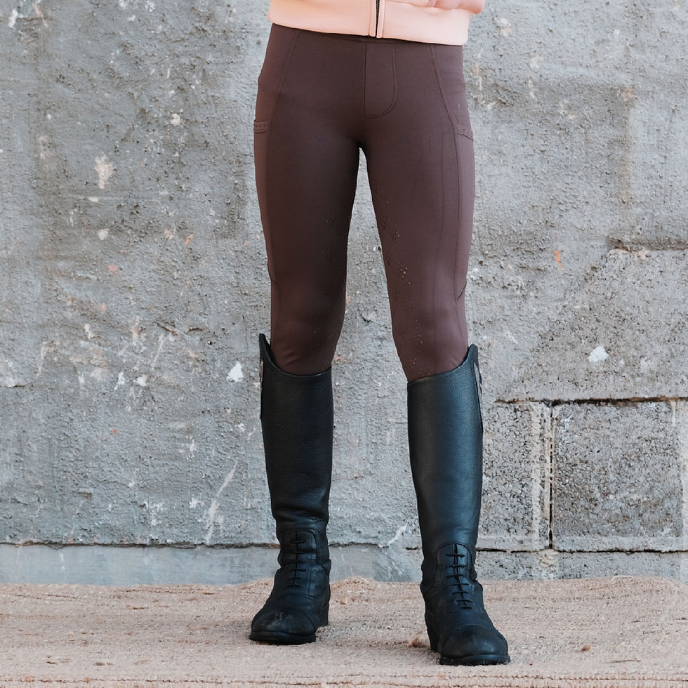 Thumbnail: KIDS: MOCCA GLAM | Full Grip Reitleggings | mit Strass