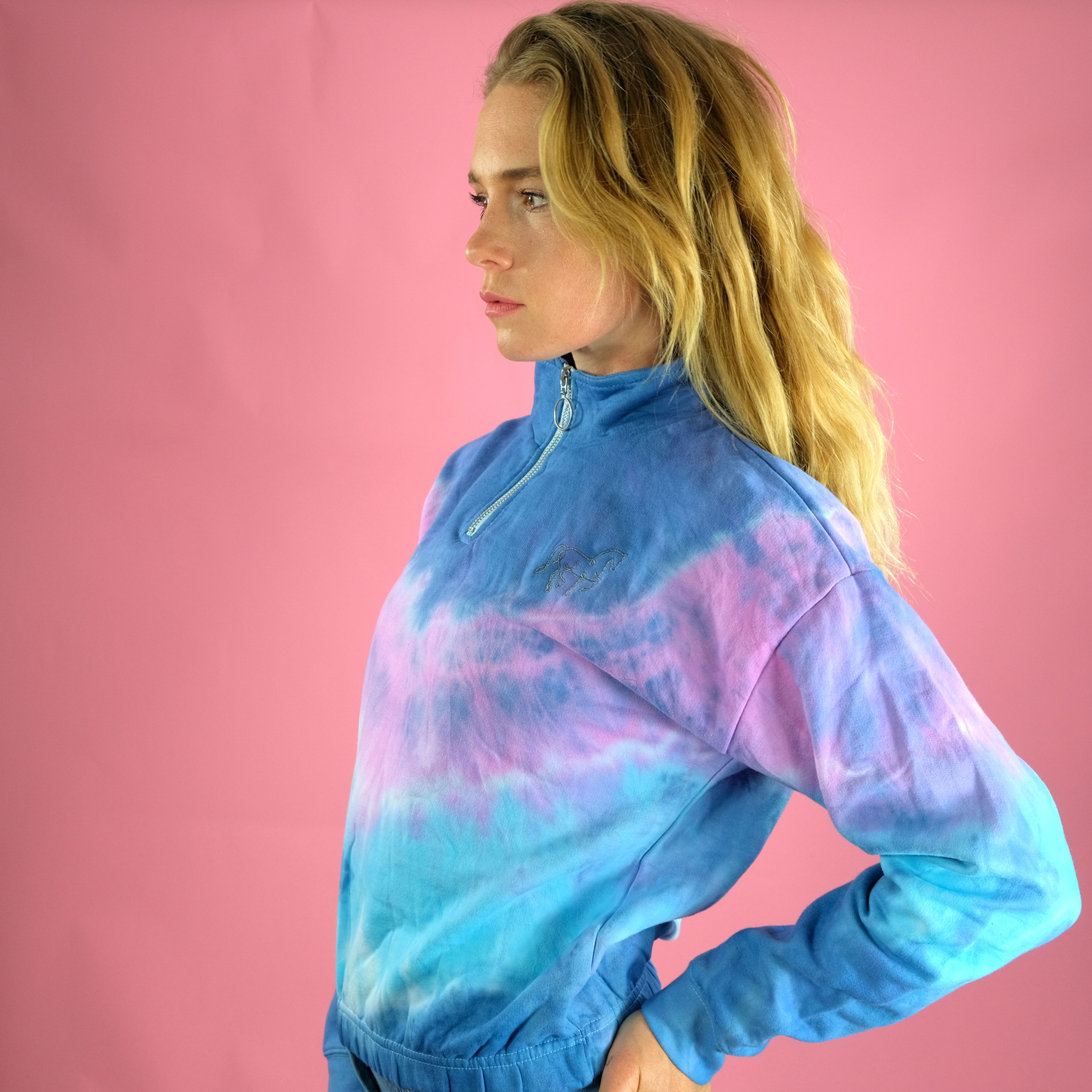 Cool batik sweater "Cropped" | hand dyed by us | for women & kids