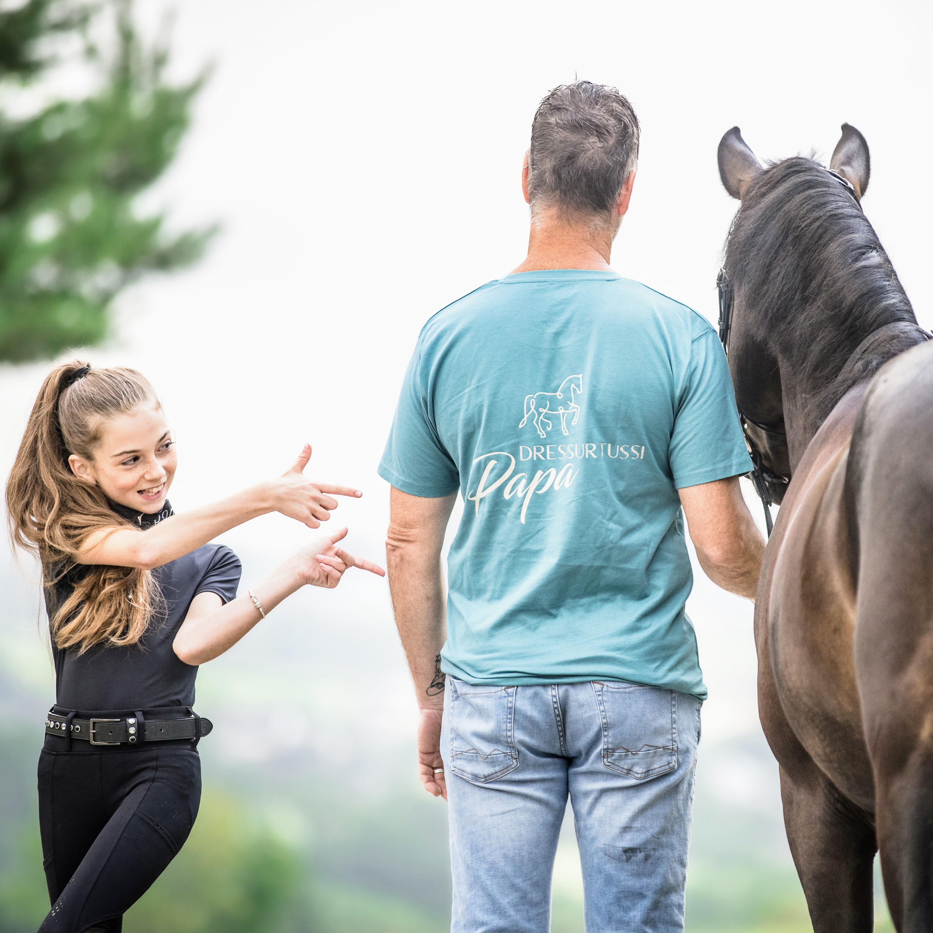 Coole T-Shirts für Pony-Papas | Mit witzigen Drucken | in drei Farben