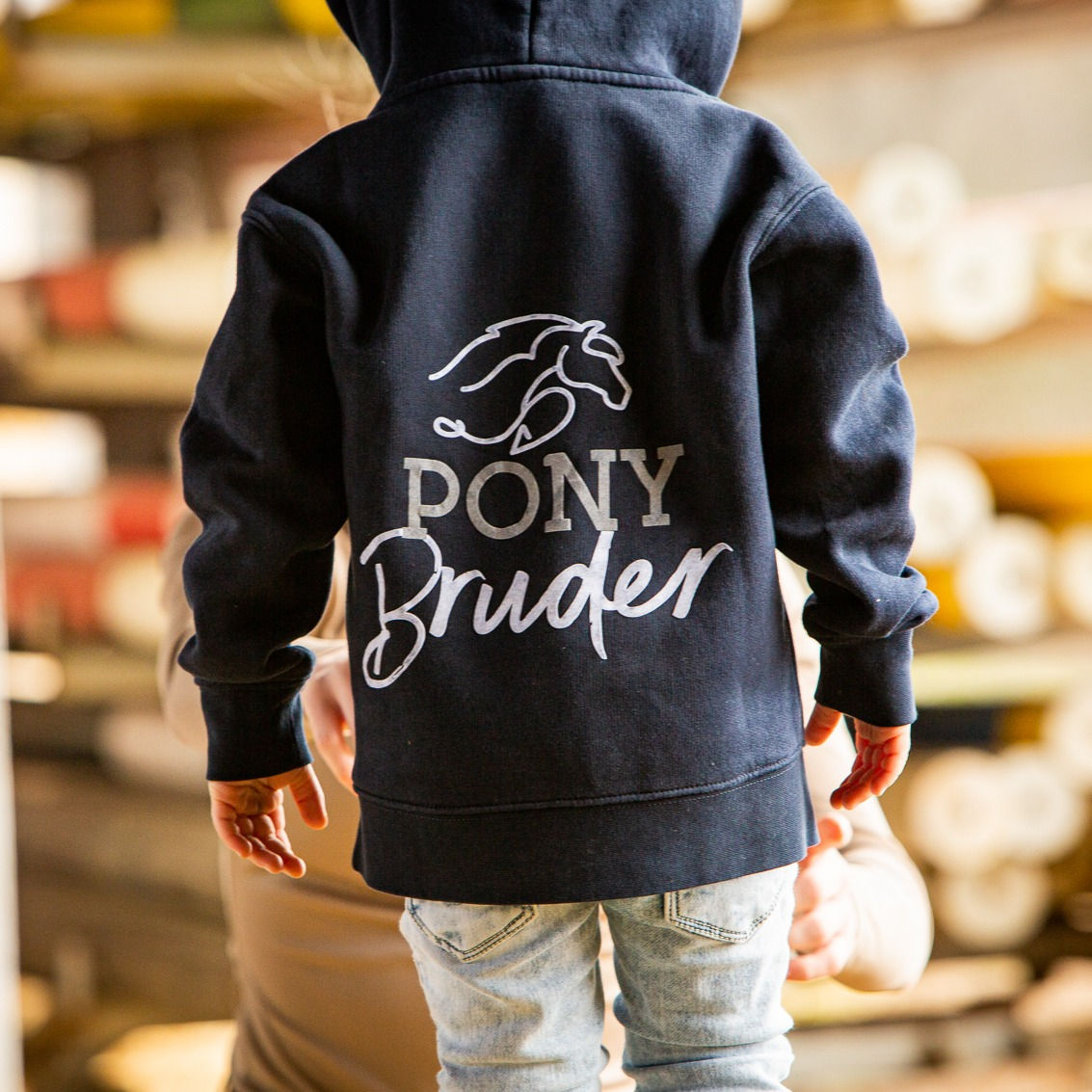 KIDS pony brother hoodie | navy blue | Size 104 - 152
