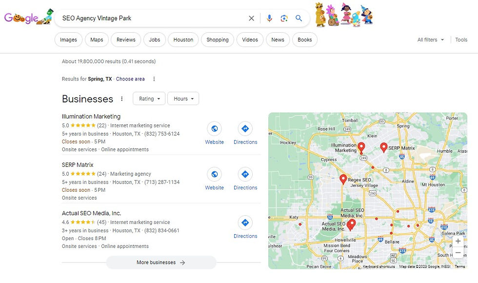 Local SEO Map Pack - SEO Agency Vintage Park