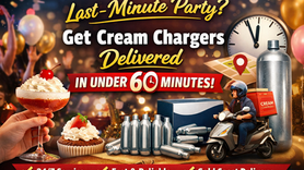 Last-Minute Party Cream Chargers Delivery in 60 Minutes