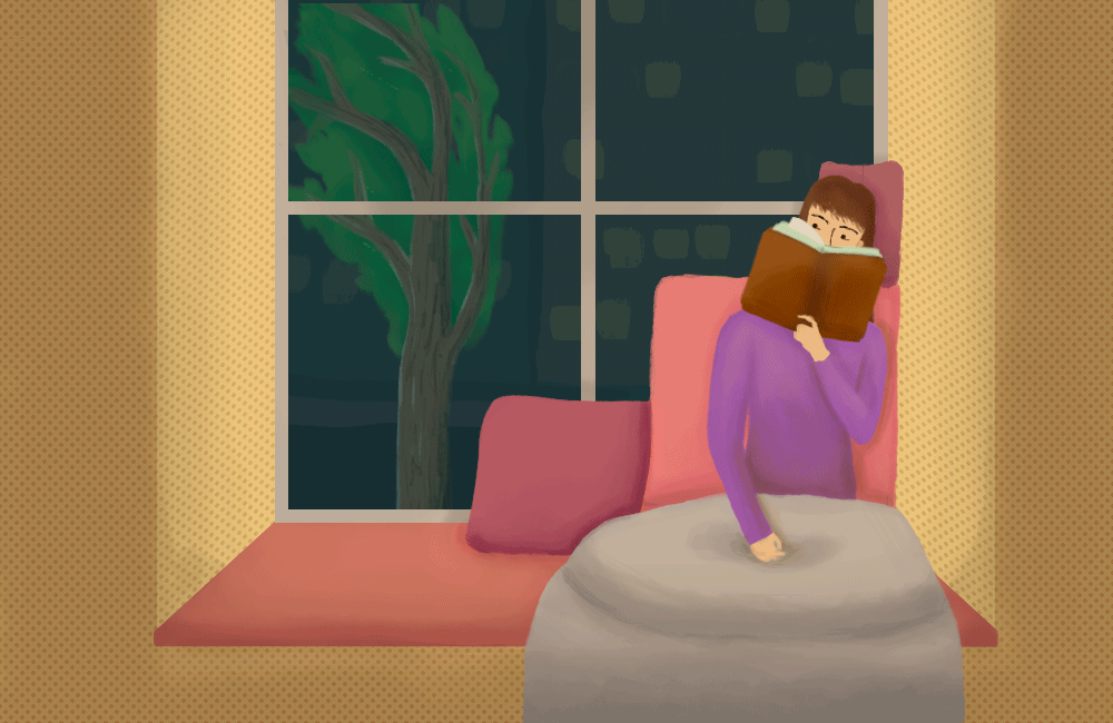 Reading on a Rainy Day.gif