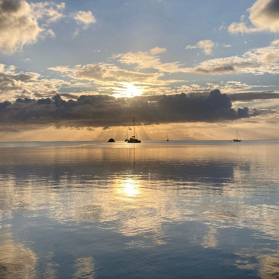 Solnedgang på Rangiroa (atoll)