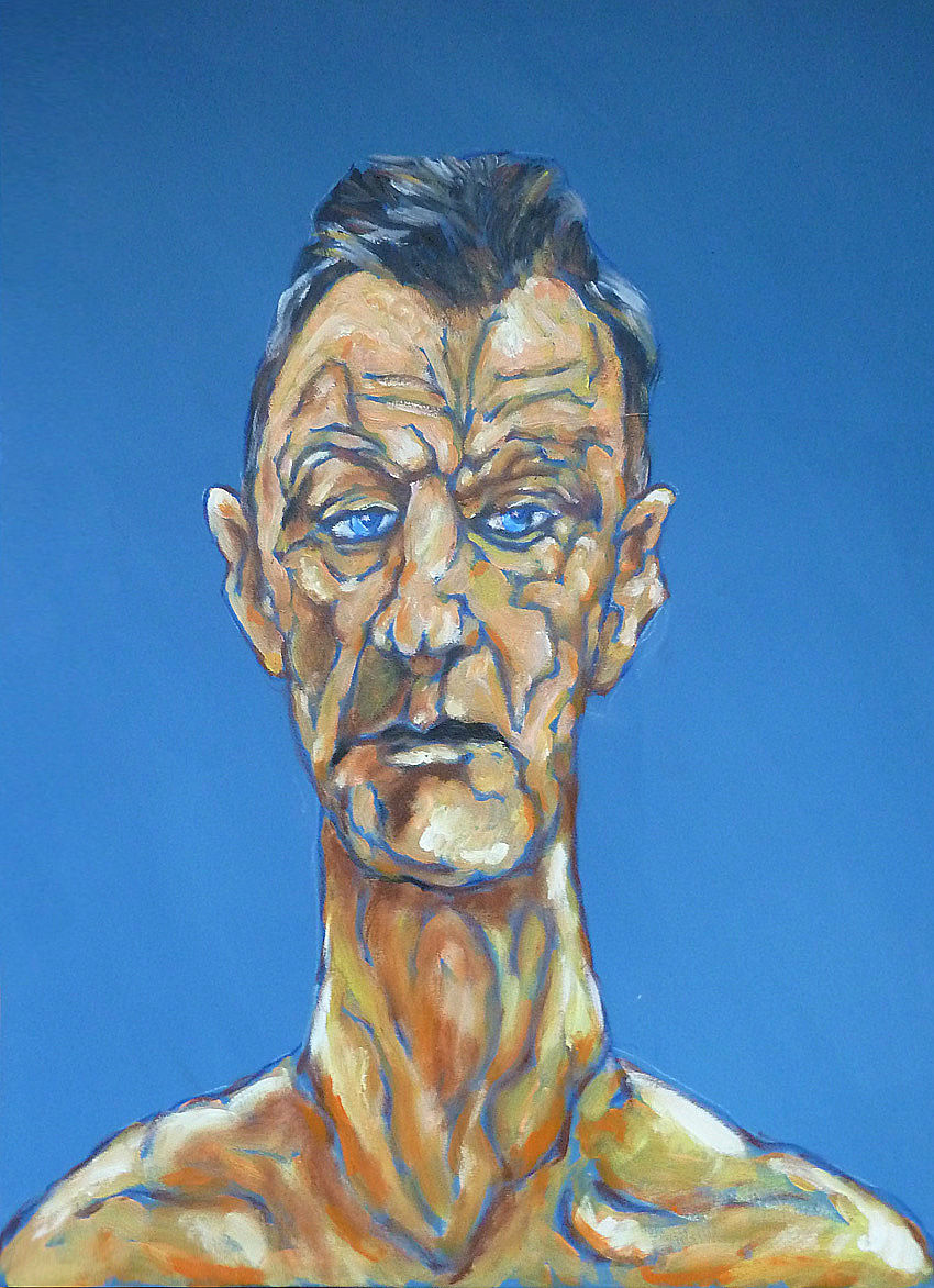 Lucian Freud - Acrylique sur toile 70x50