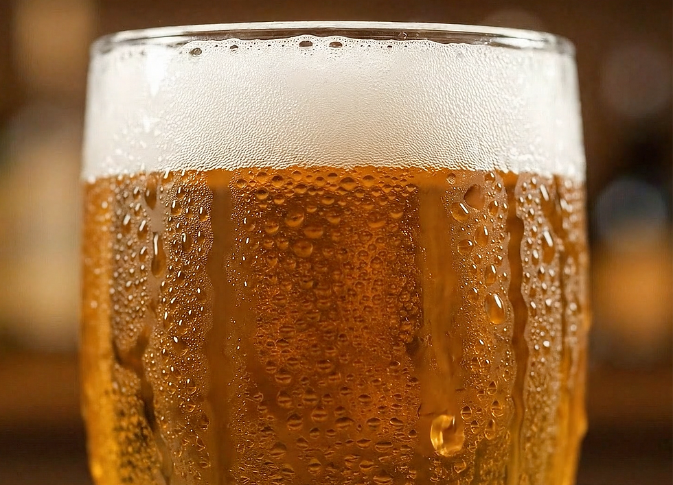 E foi aí que eu me afoguei em um copo de cerveja