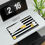 Thumbnail: Lemon Desk Pad – Modern Desk Accessory with Stripes, Available in 3 Sizes