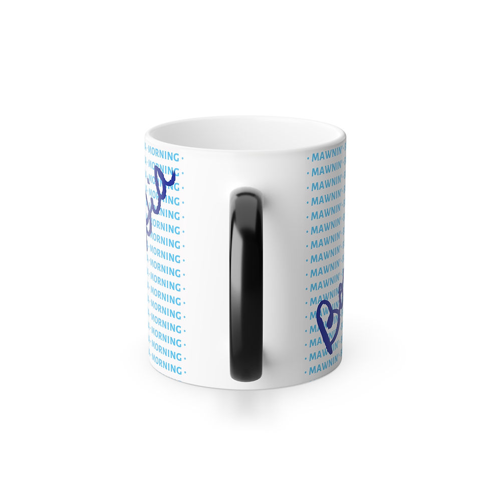 Thumbnail: Papiamento Caribbean Greetings Mug | Heat-Activated (Blue)