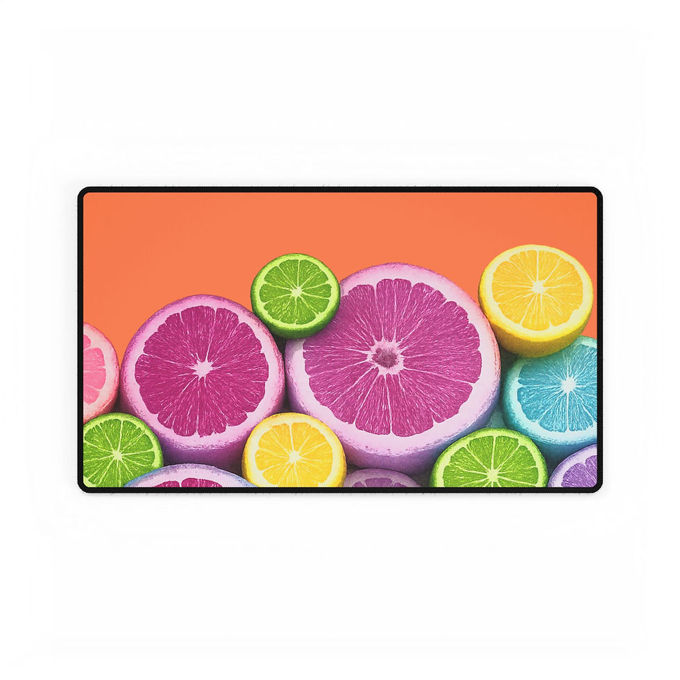 Thumbnail: Neon Citrus Desk Pad – Coral Desk Mat, 3 Sizes