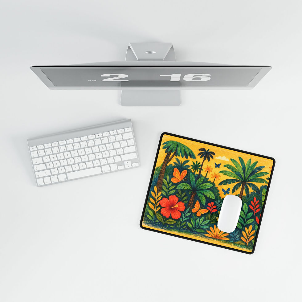 Thumbnail: Tropical Jungle Desk Mat – Caribbean Botanical Aesthetic Desk Pad