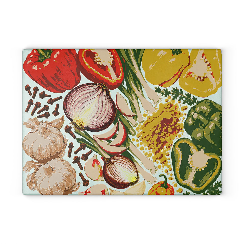 Thumbnail: Kitchen Herbs & Spices – Clear Glass Cutting Board