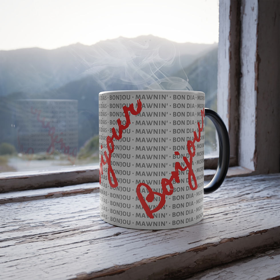 Thumbnail: French Caribbean Greetings Mug | Heat-Activated (Red)