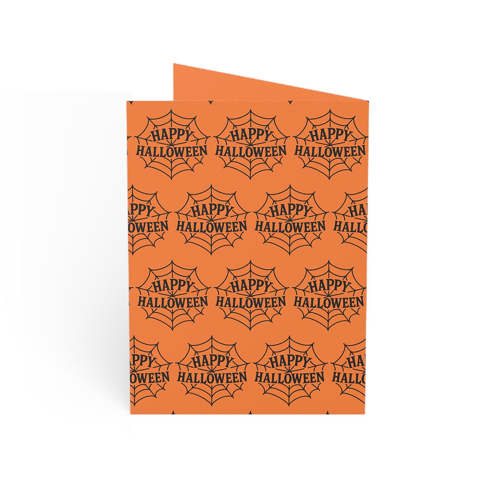 Thumbnail: Halloween Greeting Orange Card (10 pcs)