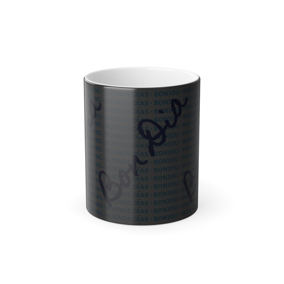 Thumbnail: Bon Dia Caribbean Greetings Mug | Heat-Activated (Blue)