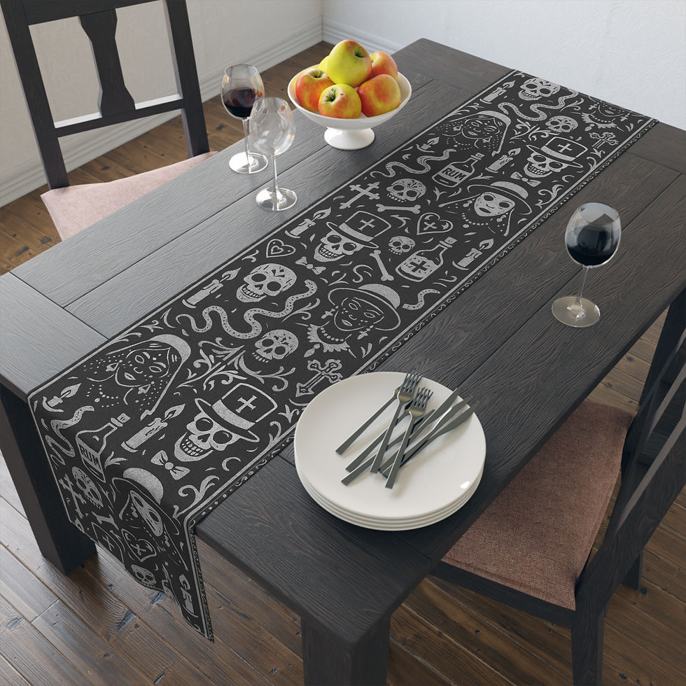 Thumbnail: Baron Halloween Table Runner  B&W