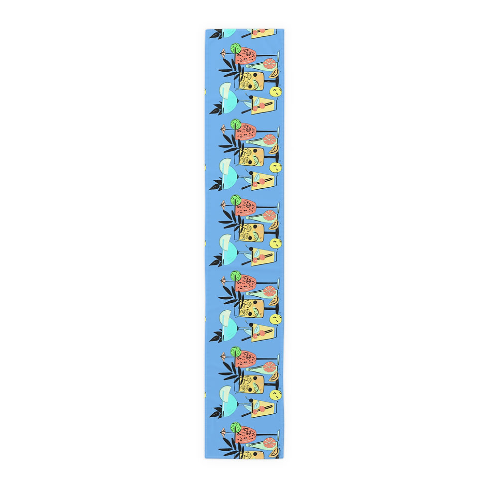 Thumbnail: Poolside Cocktail Table Runner (Azure Blue)